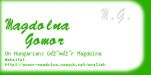 magdolna gomor business card